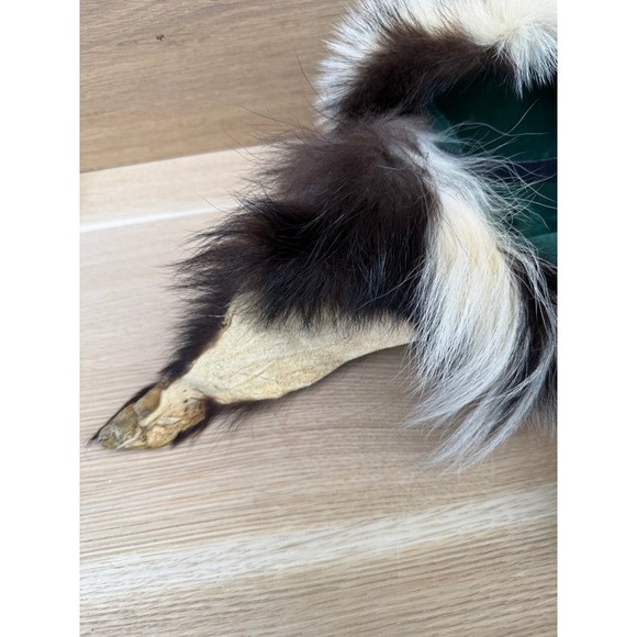 Fur‎ Trapper Hat Skunk Fur Hat Winter Hat with Tail Leather Ties Real Fur - Picture 5 of 9